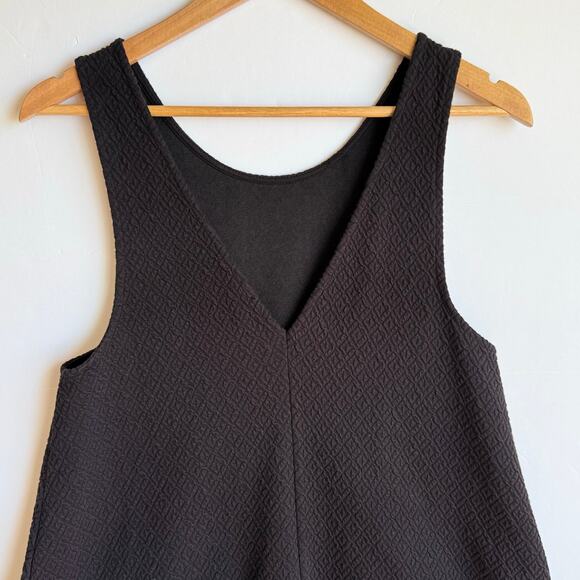 Free People Easy Street Mini Dress drop waist deep v back Extra Small Black - Picture 9 of 13